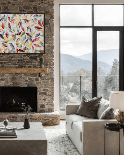 'Color Cascade' by Karen Biery — Autumn Leaf Wall Art