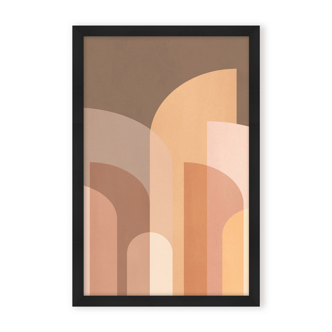 "Retro Geometric II" Framed Print Wall Art by Kathrin Pienaar ready to hang wall art