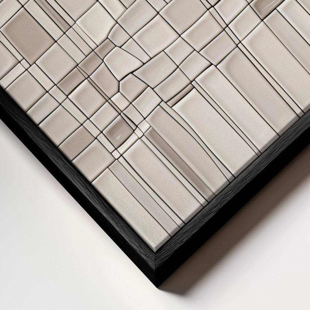 "Tiles nAo1" Framed Canvas Wall Art by Alma Studio