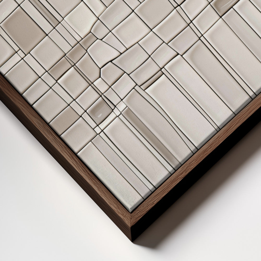 "Tiles nAo1" Framed Canvas Wall Art by Alma Studio