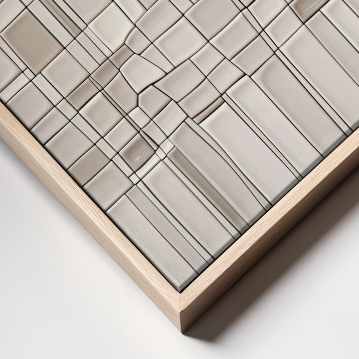 "Tiles nAo1" Framed Canvas Wall Art by Alma Studio