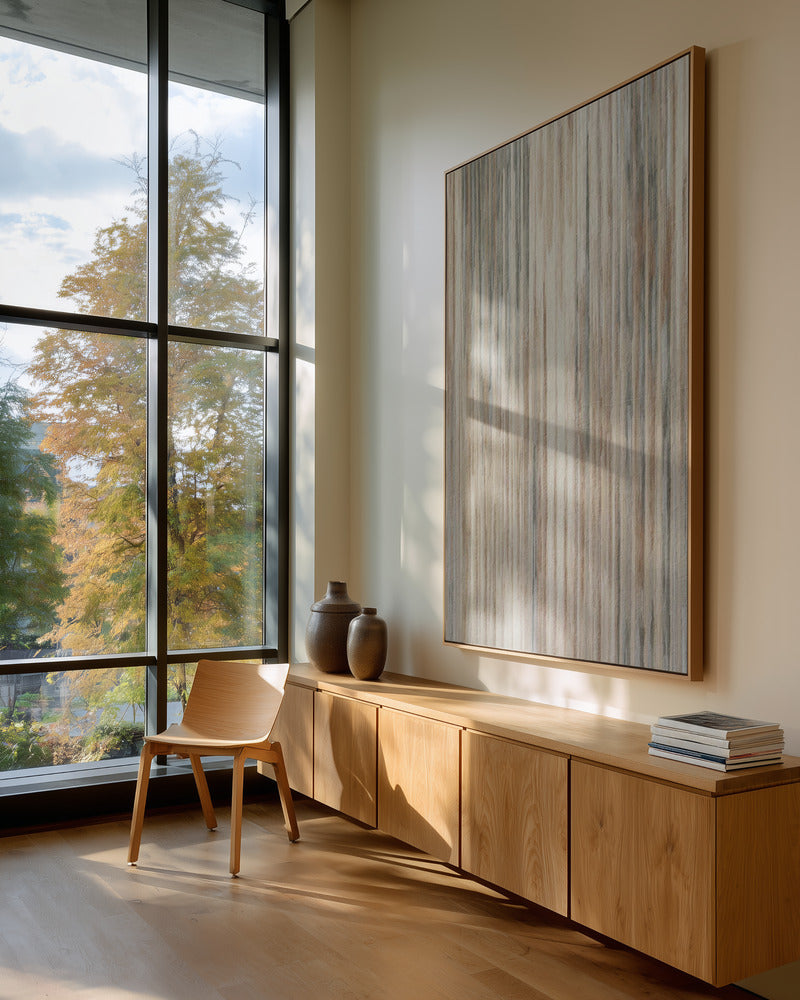 "Lines and Textures #3" Framed Canvas Wall Art by Alma Studio