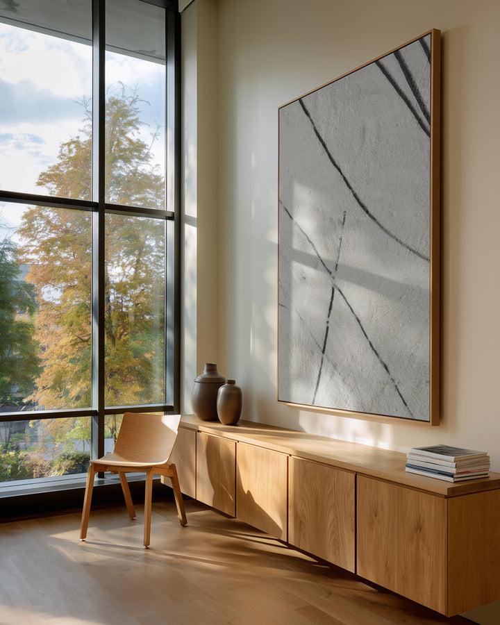 "Scratched #3" Framed Canvas Wall Art by Alma Studio