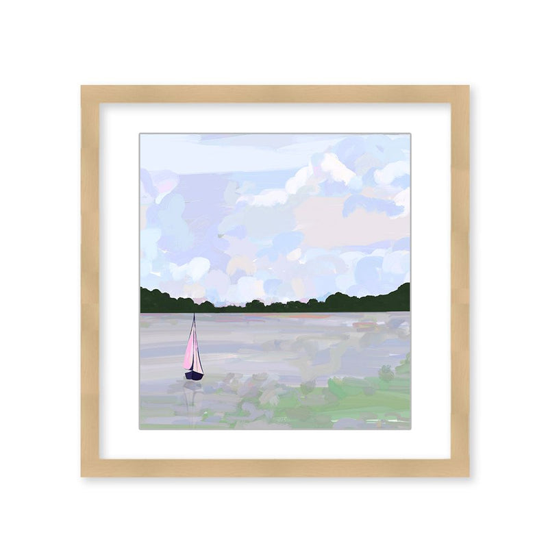 "Sailing Through Abstraction" Framed Matted Print Wall Art