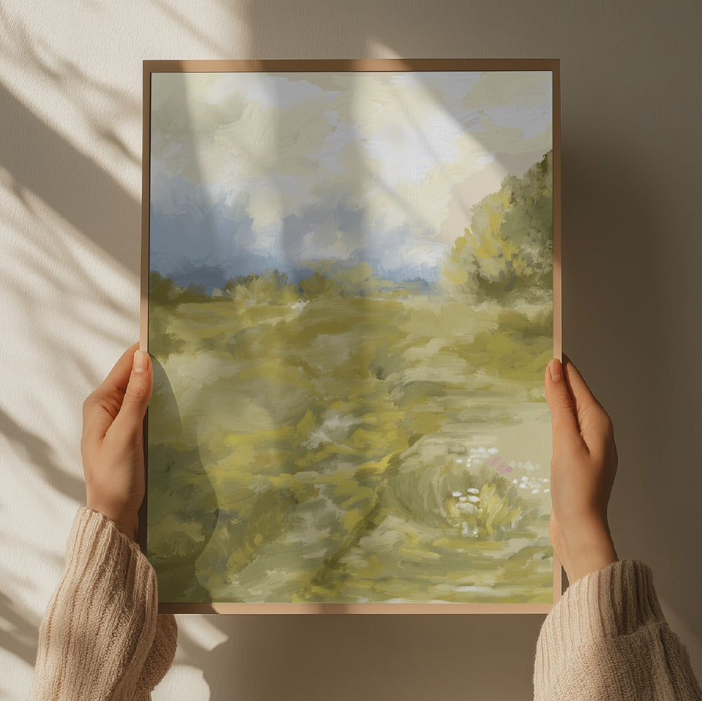 "Golden Meadow Path" by Josie George — Landscape Wall Art