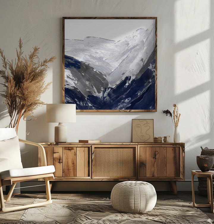 "Abstract Winter Mountains" by Josie George — Landscape Wall Art