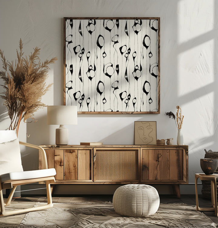 "Black and White Botanicals" by Josie George — Pattern Wall Art