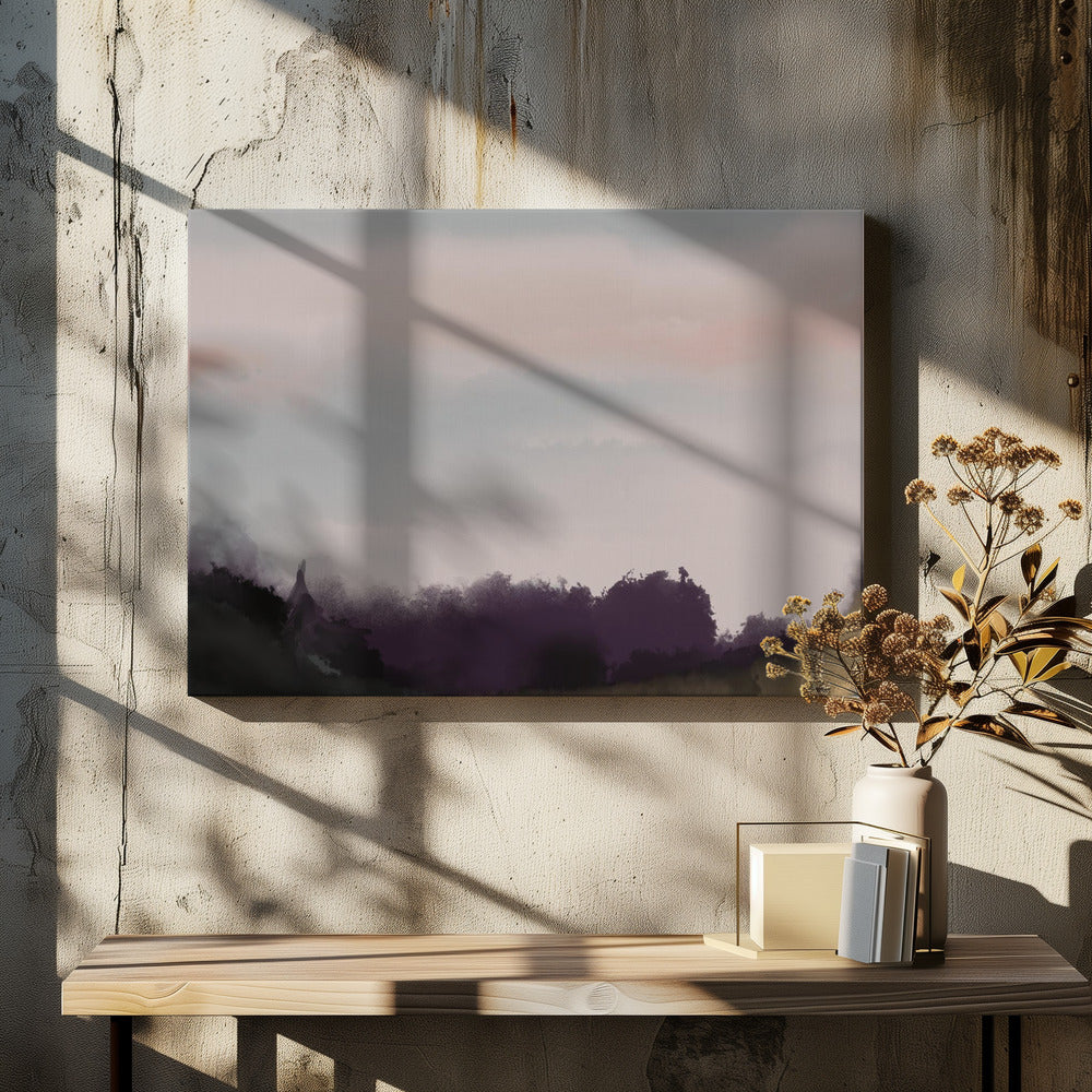 "Misty Purple Mountains" by Josie George — Landscape Wall Art