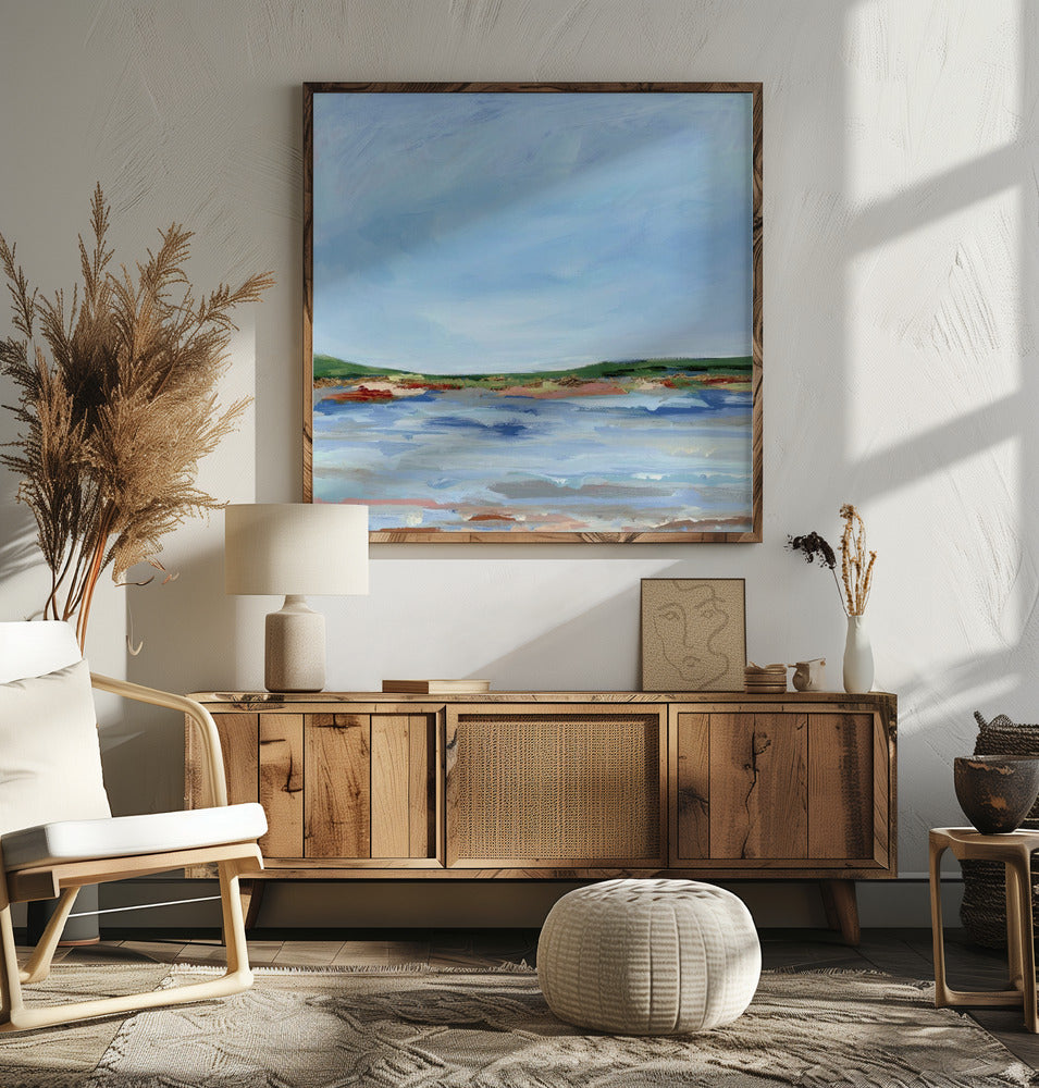 "Abstract Coastal Serenity" by Nicole Walsh — Landscape Wall Art