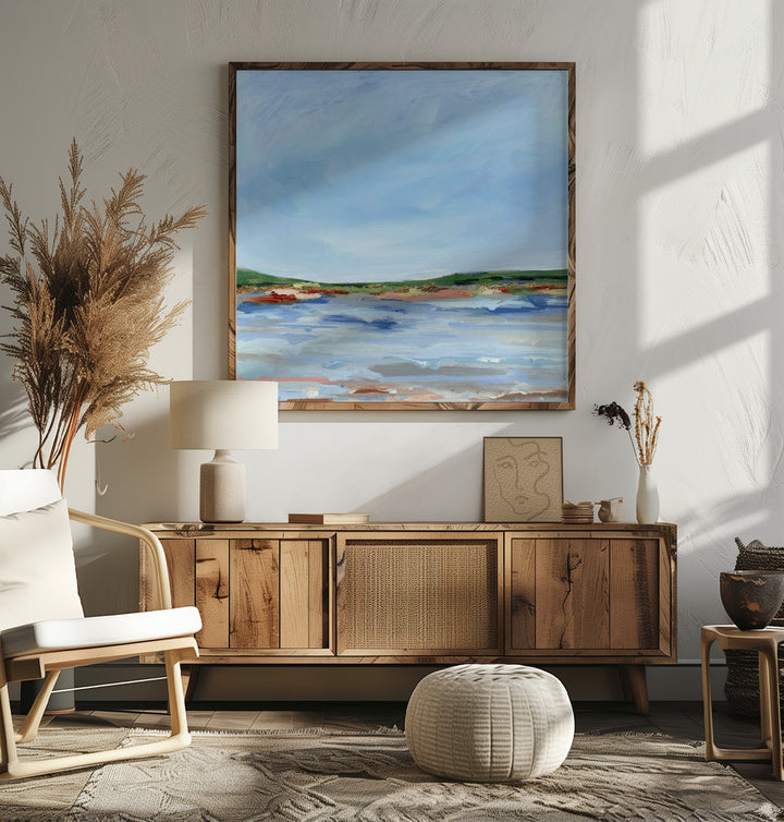 "Abstract Coastal Serenity" by Nicole Walsh — Landscape Wall Art