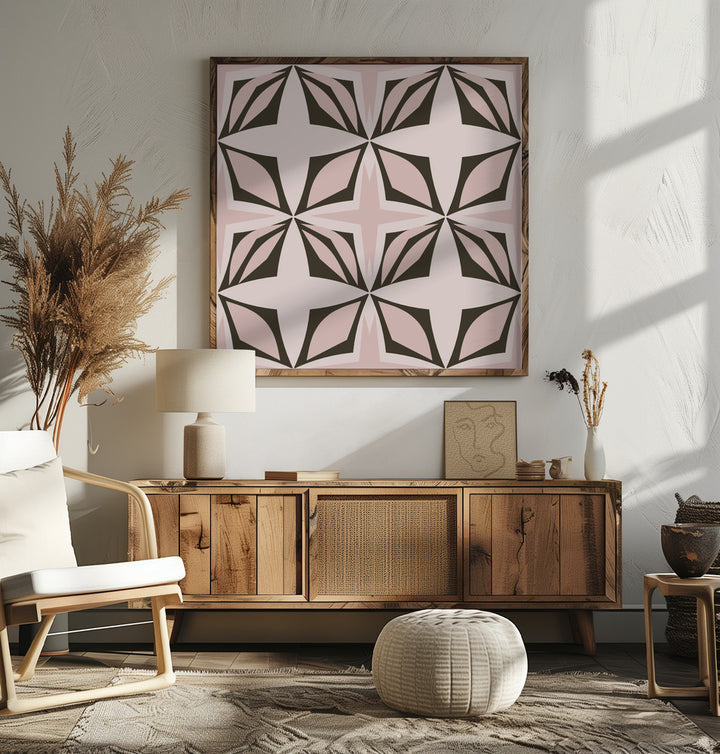 "Pink Petal Geometry" by Josie George — Pattern Wall Art