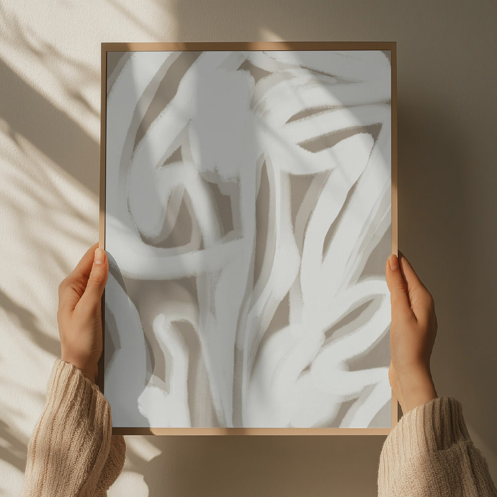 "Fluid Neutral Abstract" by Josie George — Abstract Wall Art