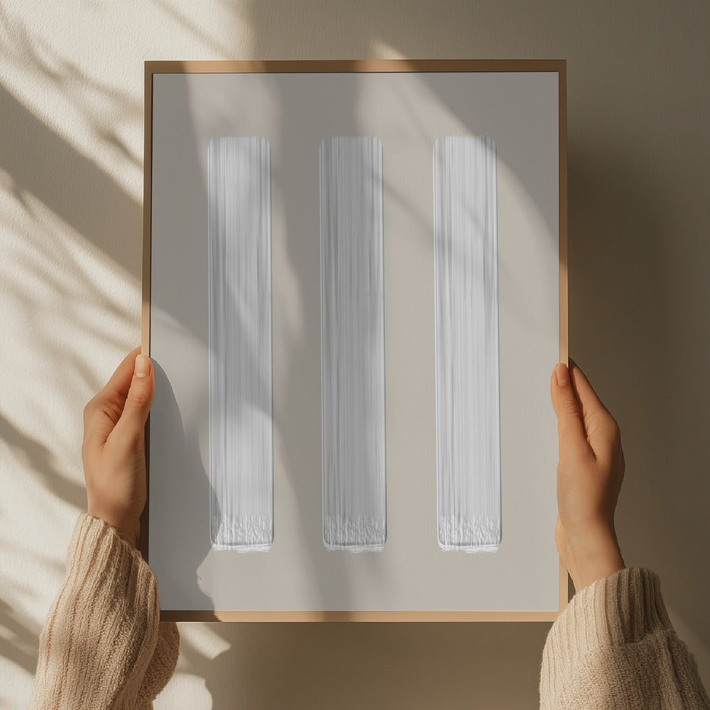 "Three Textured Panels" by Josie George — Abstract Wall Art
