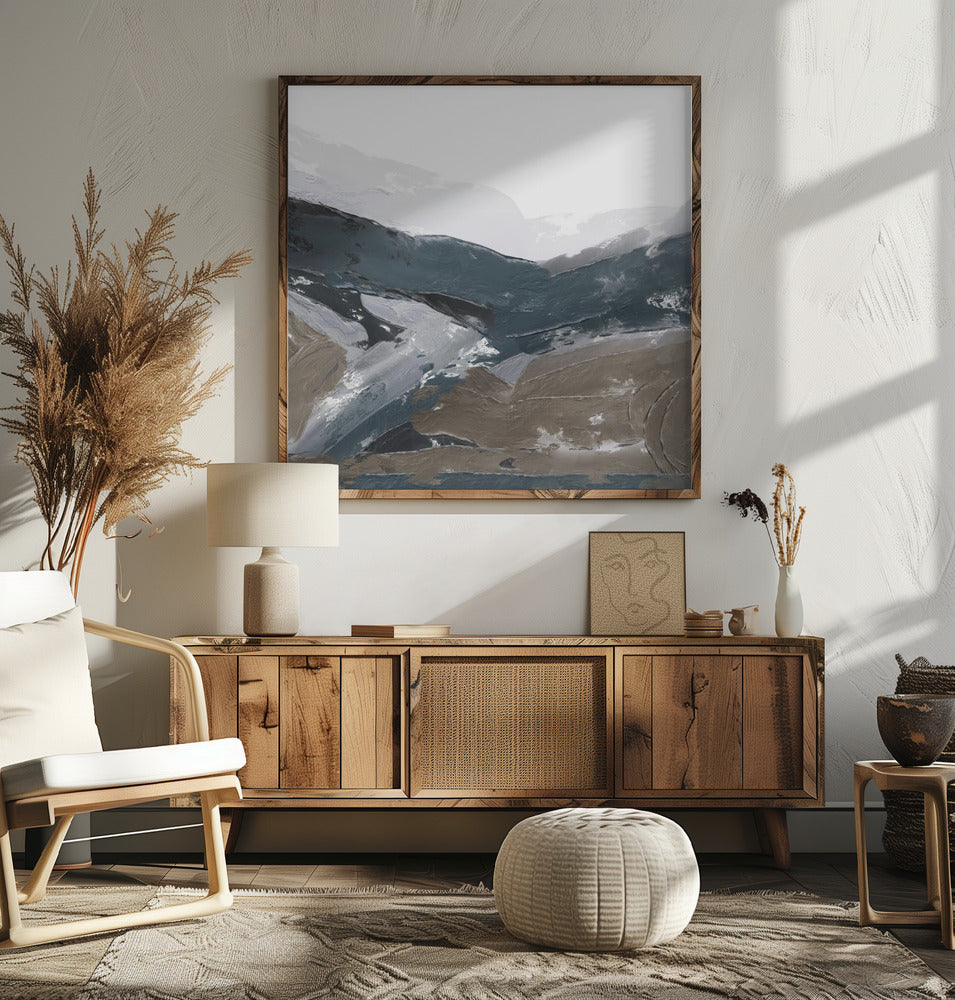 "Abstract Mountain Valley" by Josie George — Abstract Wall Art