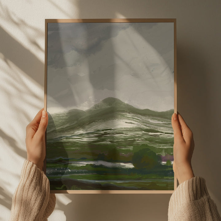 "Misty Green Mountain Valley" by Josie George — Landscape Wall Art