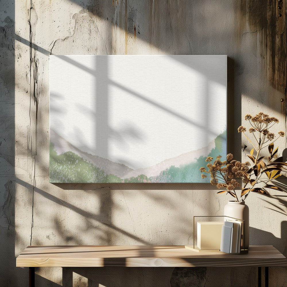 "Serene Watercolor Mountains" by Josie George — Landscape Wall Art