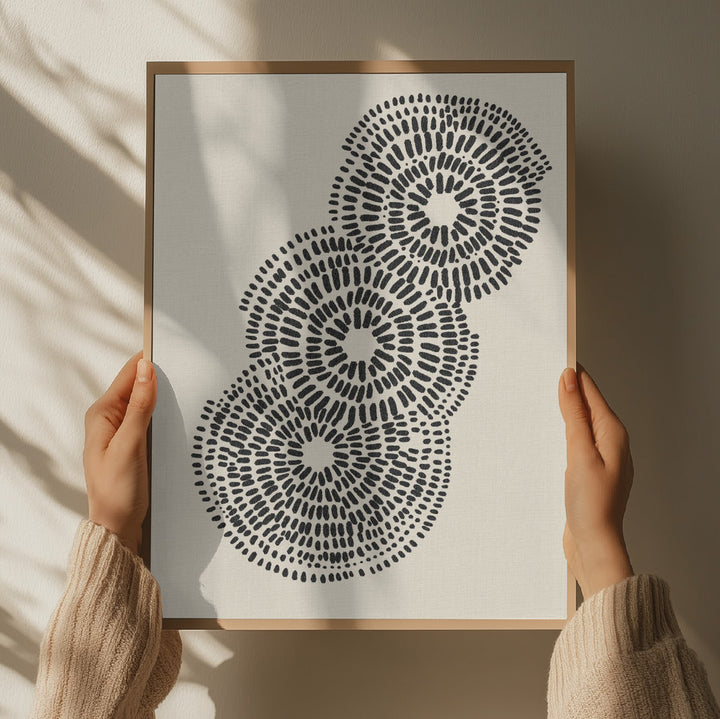 "Abstract Dotted Circles" by Josie George — Pattern Wall Art