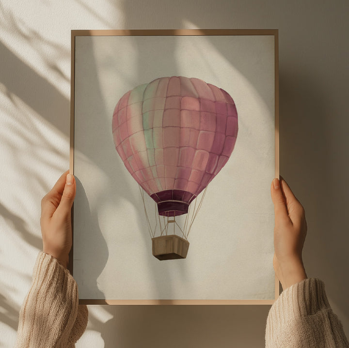 "Dreamy Pink Balloon" by Josie George — Illustration Wall Art