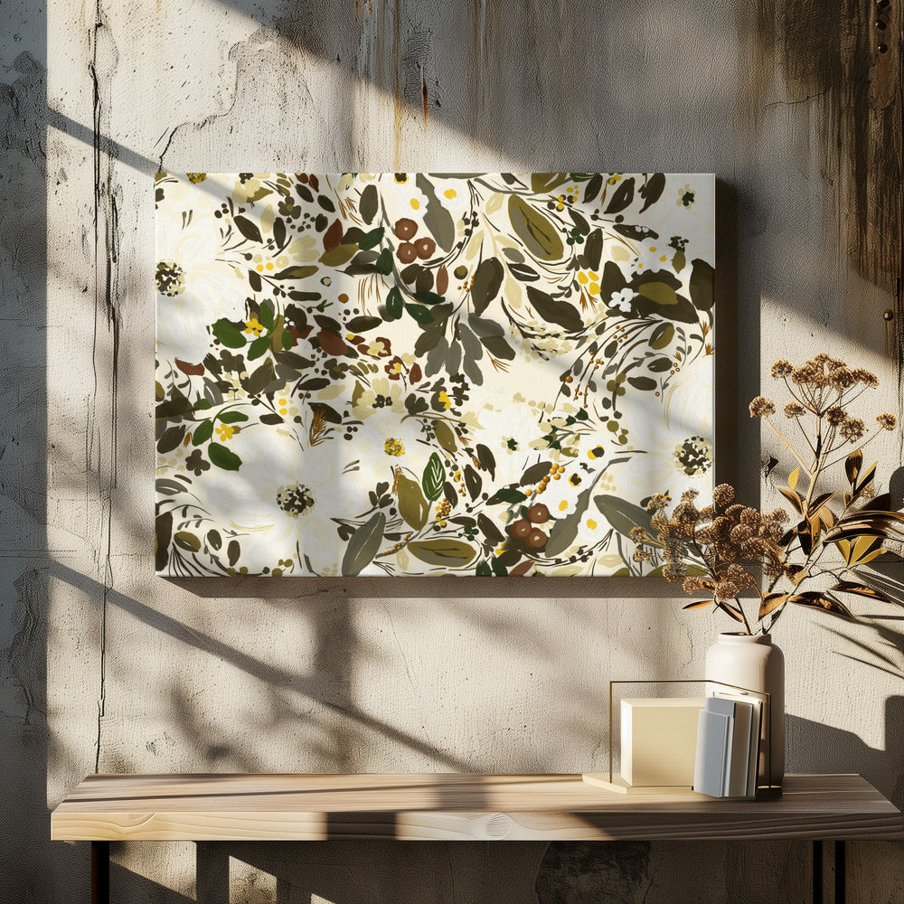 "Organic White Flowers" by Josie George — Botanical Wall Art