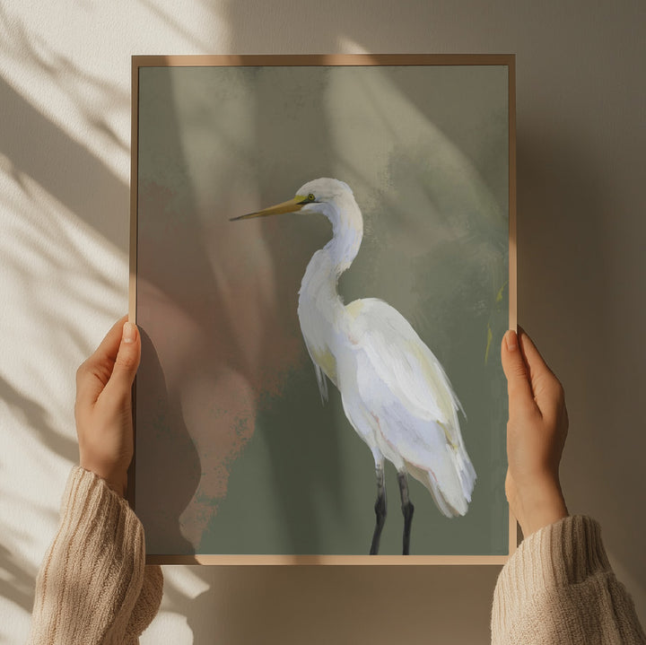 "Elegant Egret Portrait" by Josie George — Animal Wall Art