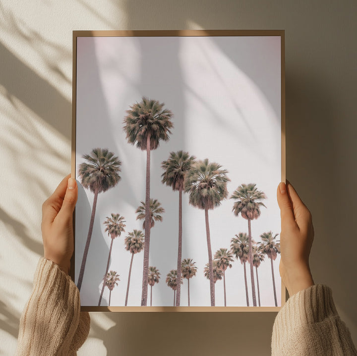 "Blush Pink Palms" by Josie George — Still Life Wall Art