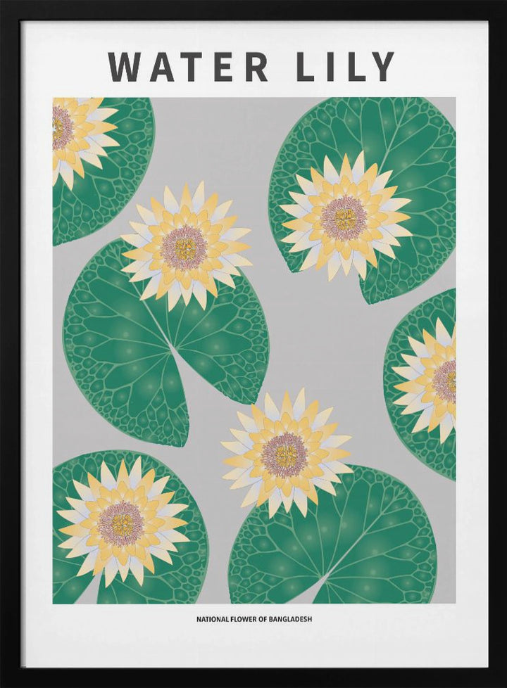 "Water lily" Framed Textured Wall Art