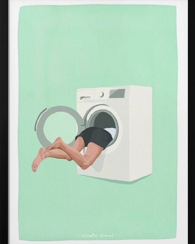 "Laundry Quest" Framed Print Wall Art