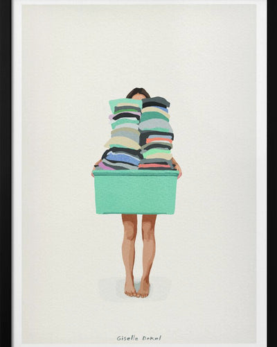 "Laundry Basket" Framed Print Wall Art