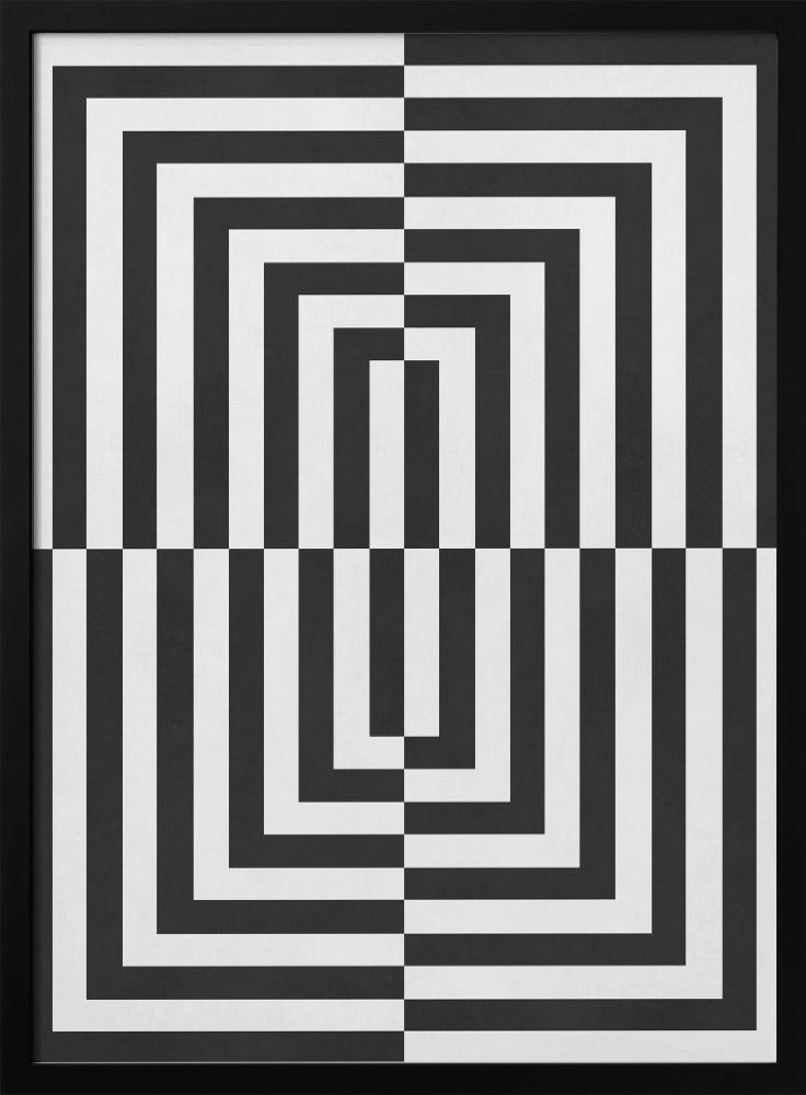 "Black and white lines" Wall Art