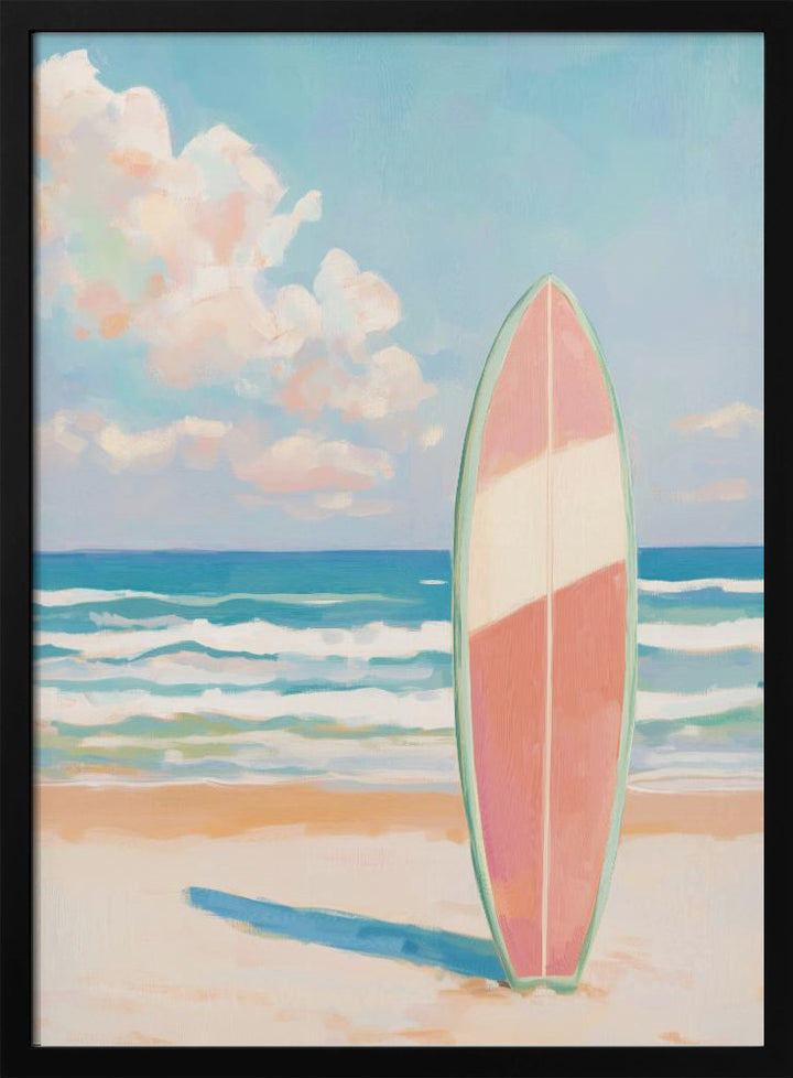 "Sea Beach Surfboard" Wall Art