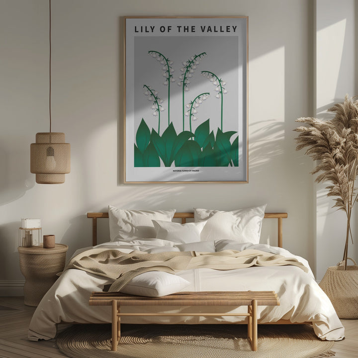 "Lily of the valley" Framed Textured Wall Art