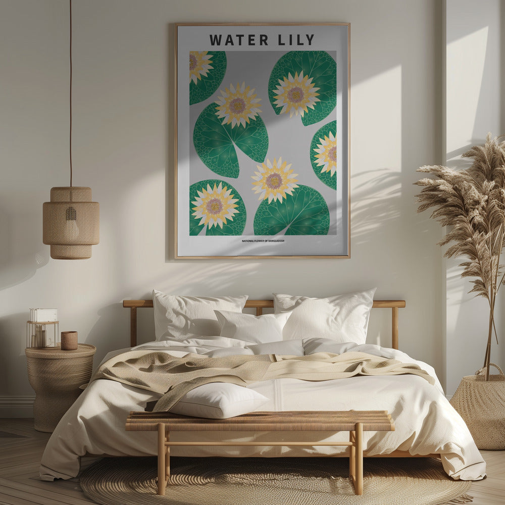 "Water lily" Framed Textured Wall Art