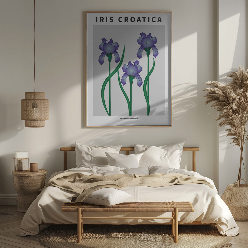 "Iris Croatica" Framed Textured Wall Art