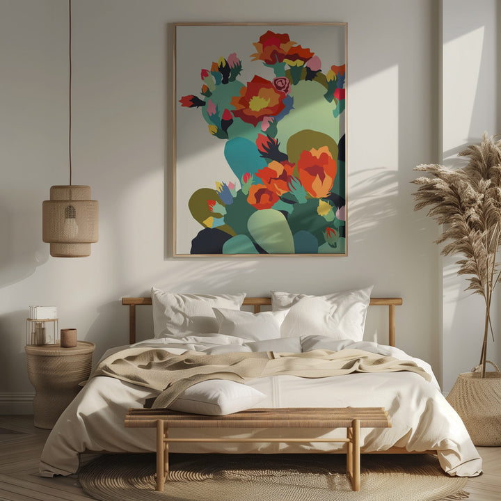 "How Cactus Got Its Groove Back" Framed Textured Wall Art