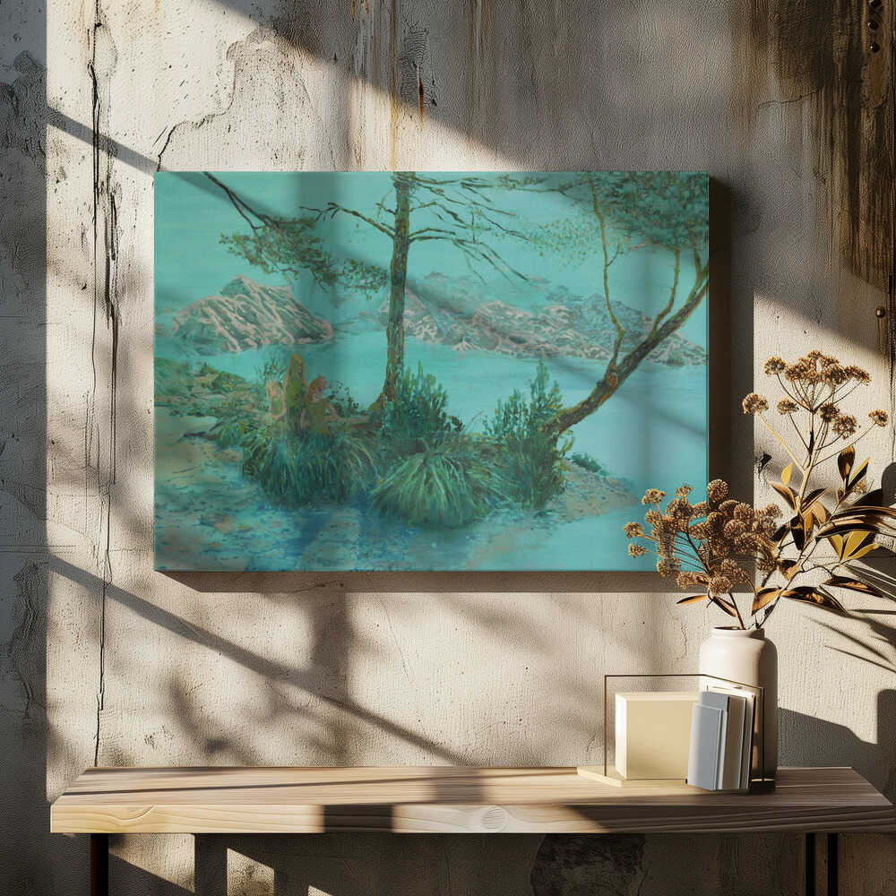 Serene Teal Lake