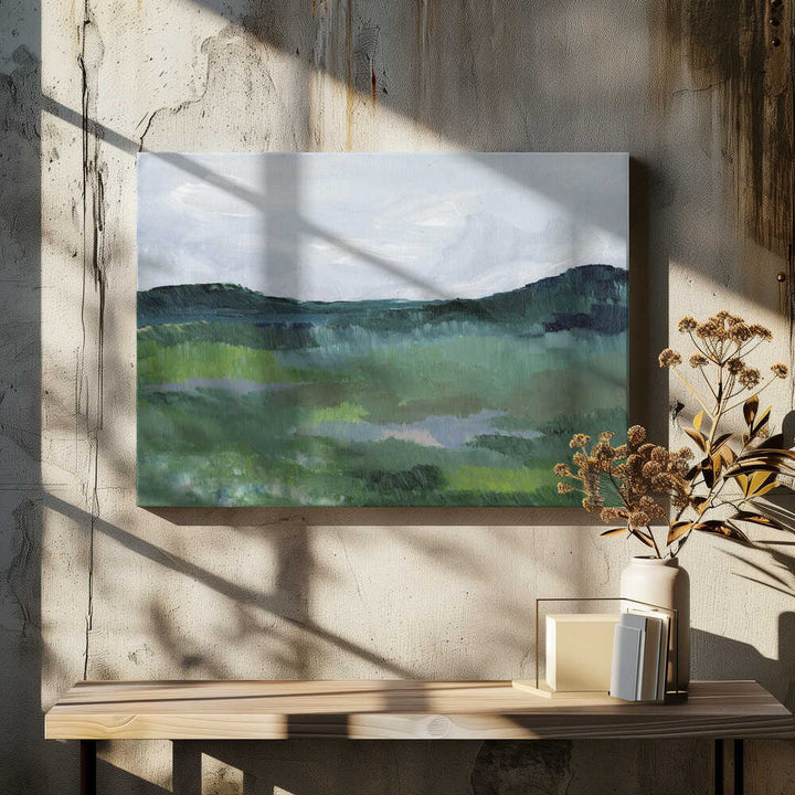 "Green Abstract Landscape" by Nikita Jariwala — Landscape Wall Art