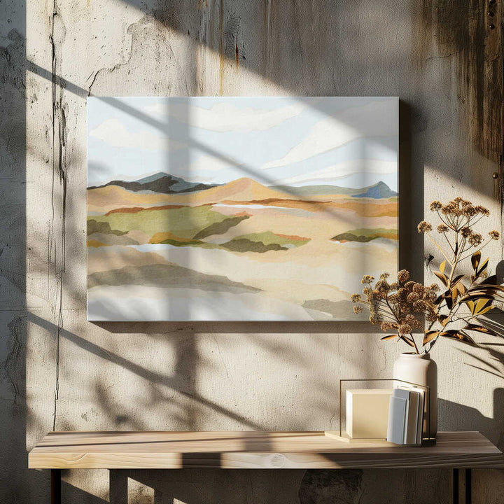 "Abstract Mountain Valley" by Nikita Jariwala — Landscape Wall Art