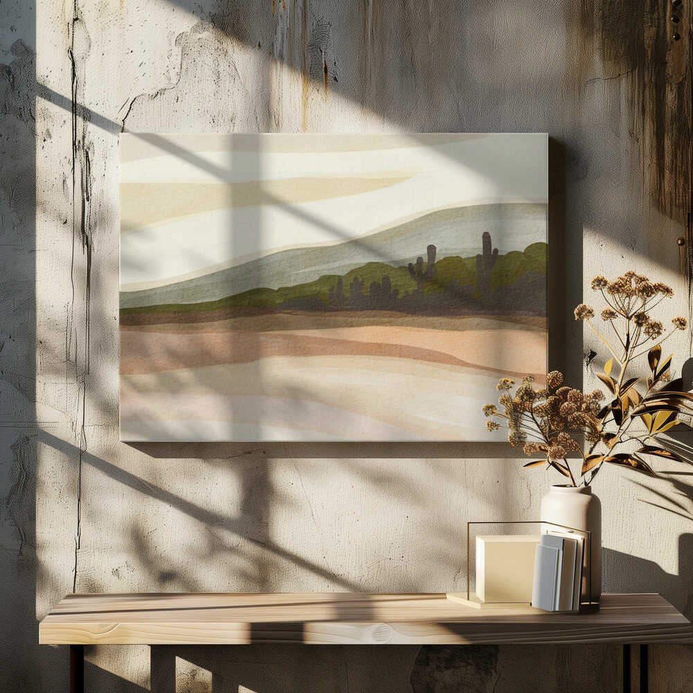 "Saguaro Desert Hills" by Nikita Jariwala — Landscape Wall Art