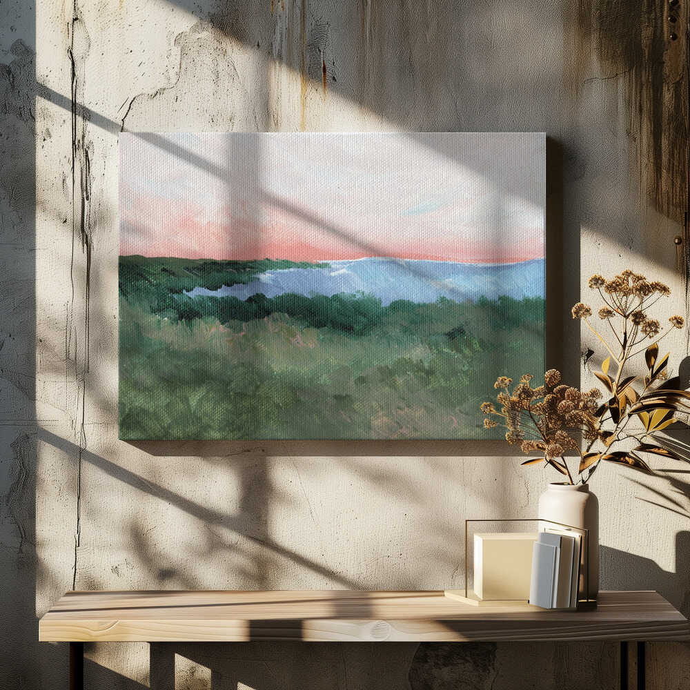 "Pink Sky Coastal View" by Nikita Jariwala — Coastal Wall Art
