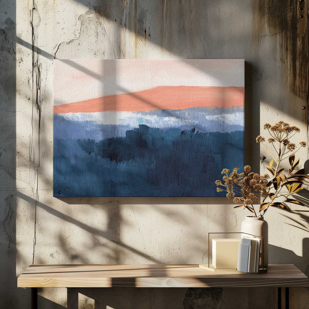 "Misty Blue Mountains" by Nikita Jariwala — Landscape Wall Art