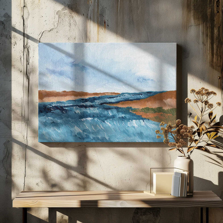 "Flowing River Landscape" by Nikita Jariwala — Coastal Wall Art