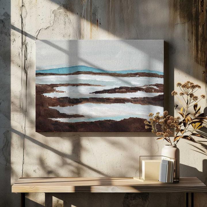 "Abstract Winter River" by Nikita Jariwala — Landscape Wall Art