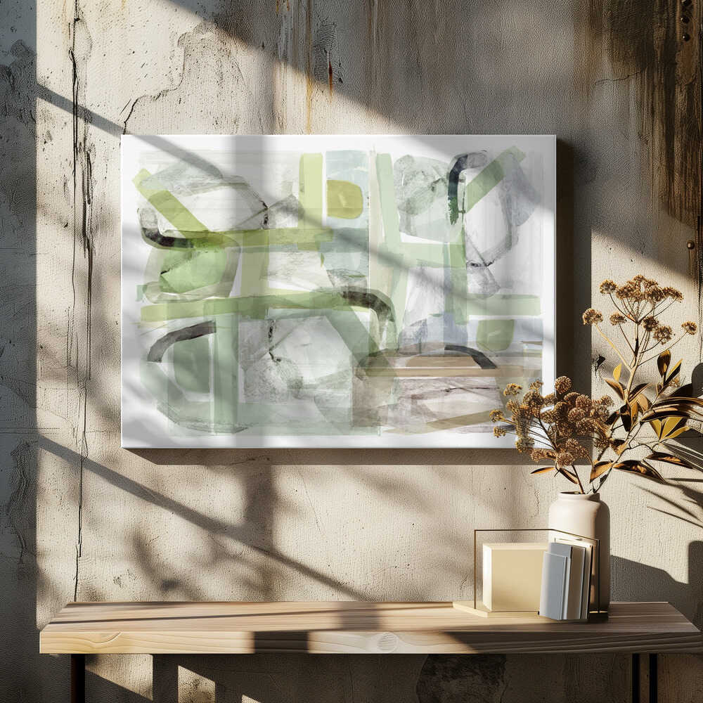 Soft Green Abstract Shapes