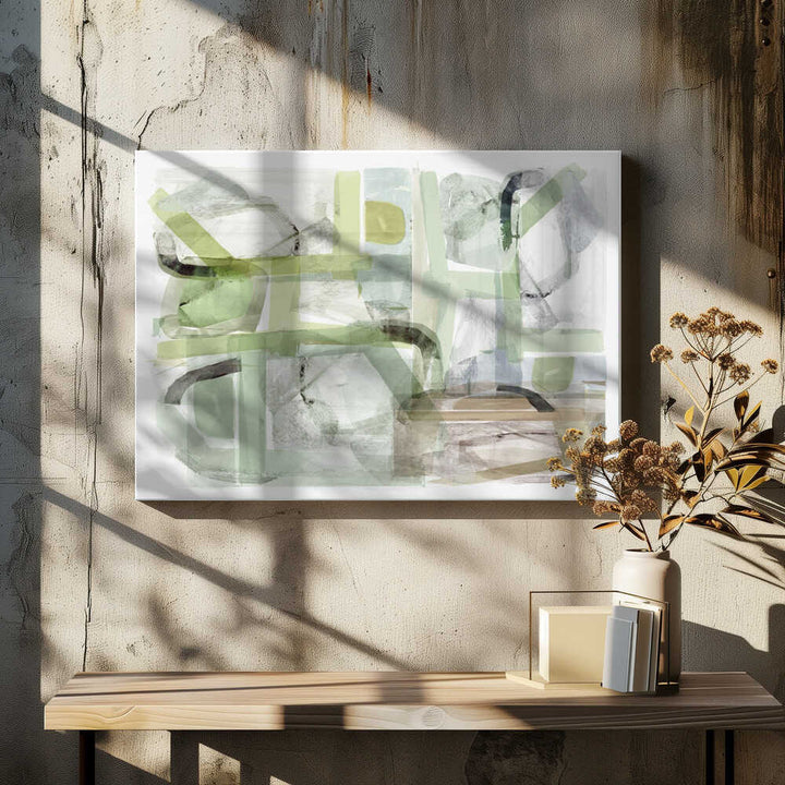 Soft Green Abstract Shapes