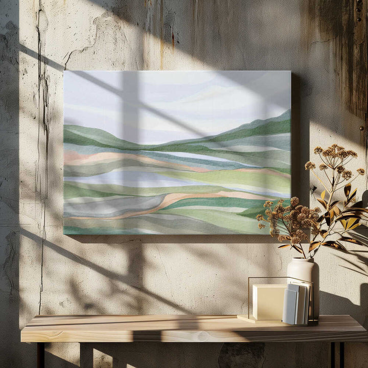 "Serene Layered Landscape No. 2" by Nikita Jariwala — Landscape Wall Art