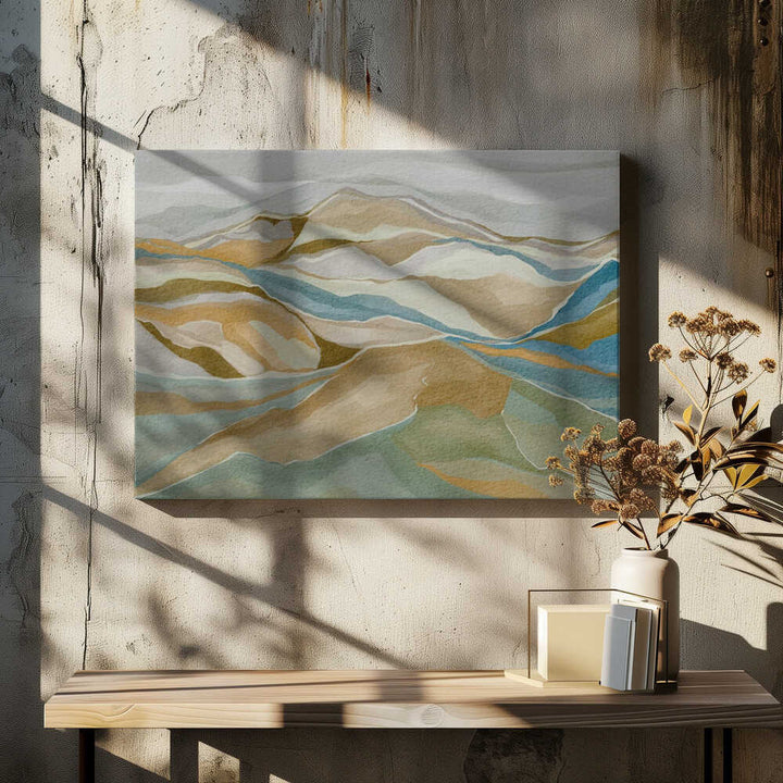 "Abstract Mountain Serenity" by Nikita Jariwala — Landscape Wall Art