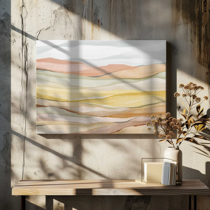 "Warm Horizon Layers" by Nikita Jariwala — Landscape Wall Art