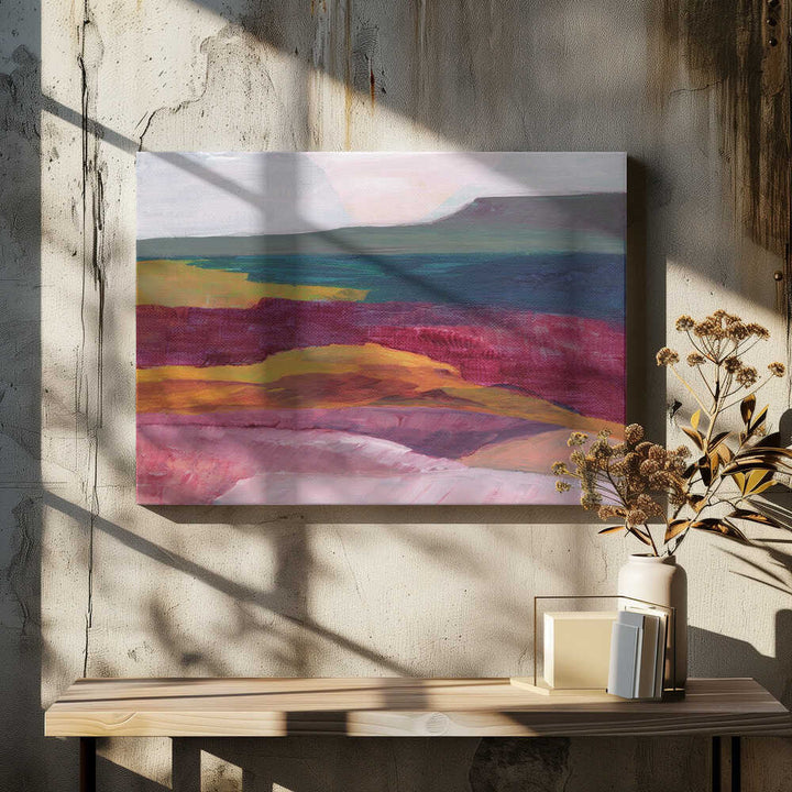 "Vibrant Layered Landscape" by Nikita Jariwala — Landscape Wall Art