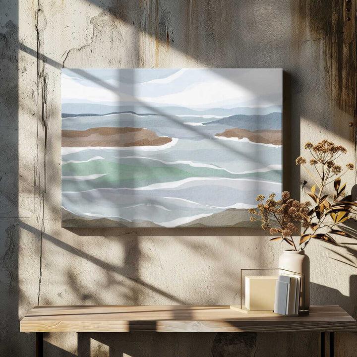 "Abstract Ocean Layers" by Nikita Jariwala — Coastal Wall Art