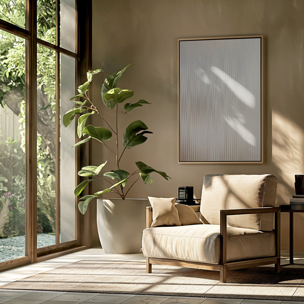 "Clean symphony 1" Framed Canvas Wall Art by Alma Studio